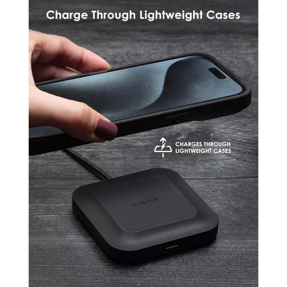Mophie Universal Wireless Charge Pad - 15W Fast Charging for Qi-Enabled Devices,